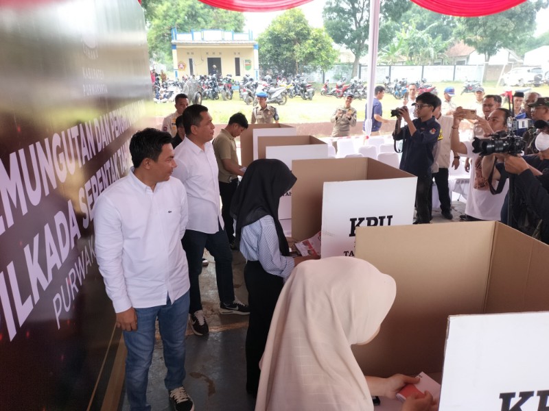 KPU Purwakarta Gelar Simulasi Pungut Hitung Suara Pilkada 2024